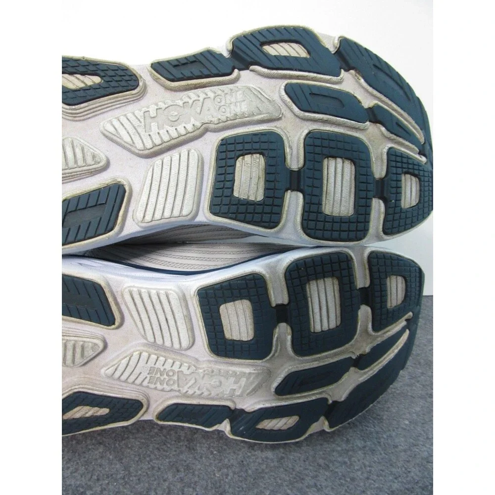 Hoka One One Bondi 6 Womens Size 7.5 Gray Blue Running Shoes Athletic FE1220B